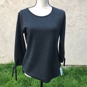 Brand New Liz Claiborne Dk. Gray top Sz S